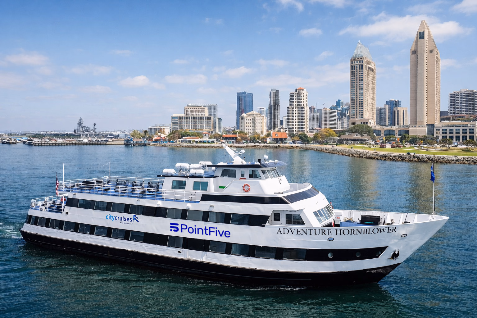 The FinOps X cruise in San Diego harbor